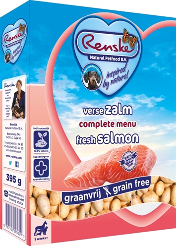 Renske vers vlees zalm graanvrij | 10x395 gr