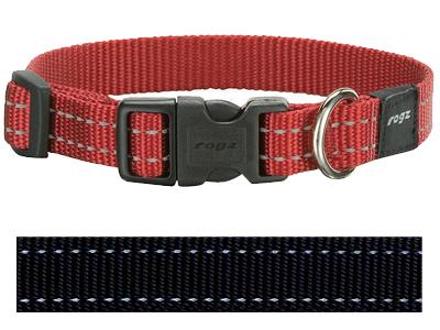 Rogz for dogs snake halsband zwart | 16 mm x 26-40 cm