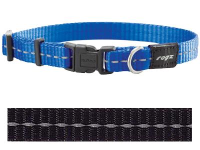 Rogz for dogs nitelife halsband | zwart 11mm, 20-32cm