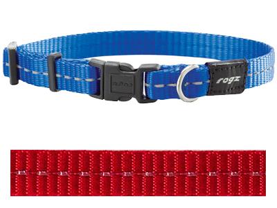 Rogz for dogs nitelife halsband rood | 11 mm x 20-32 cm