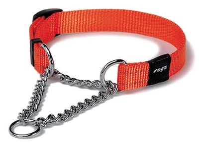 Rogz for dogs snake halfslip halsband oranje