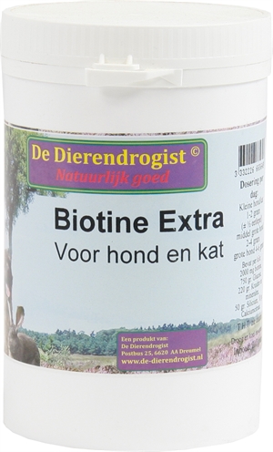Dierendrogist biotine poeder+kruiden voor hond en kat | 200 gr