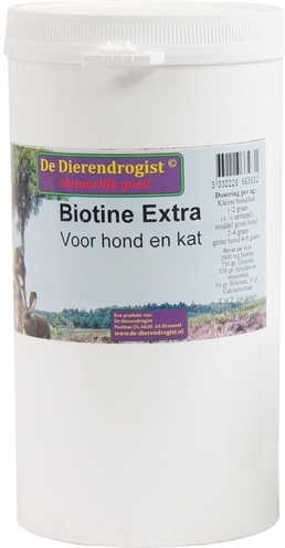 Dierendrogist biotine poeder + kruidens voor hond en kat | 900 gr