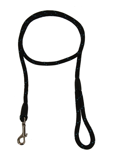 Rosewood hondenriem touw zwart / blauw | 162 cm