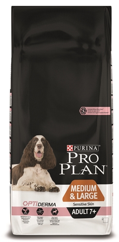Pro plan dog adult medium/large 7+ sensitive skin | 14 kg