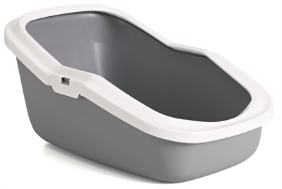 Savic kattenbak aseo grijs/wit | 56x39x27,5 cm