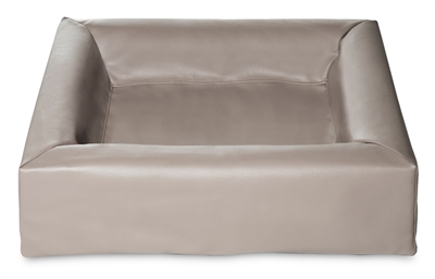 Bia bia bed kunstleer hoes hondenmand taupe | 60x50x12,5 cm