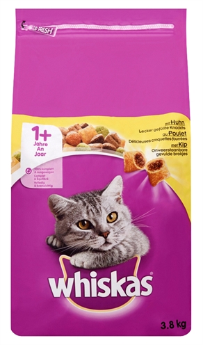 Whiskas droog adult kip | 3,8 kg kattenvoer
