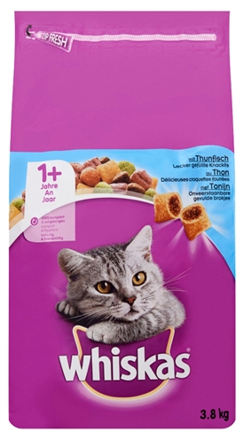 Whiskas droog adult tonijn | 3,8 kg kattenvoer