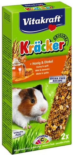 Vitakraft cavia kracker honing | 2 in 1 snack voor cavia's