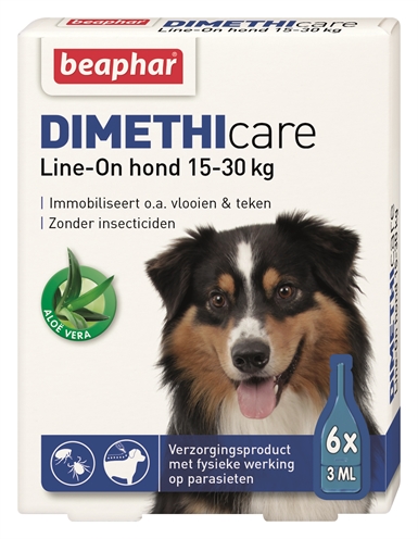 Beaphar dimethicare hond vlooi & teek | 15-30 kg 6 pip 3 ml