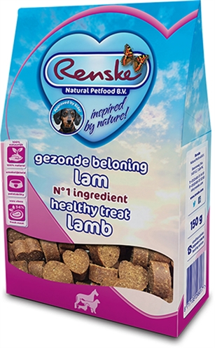 Renske gezonde beloning hartjes lam | 150 gr