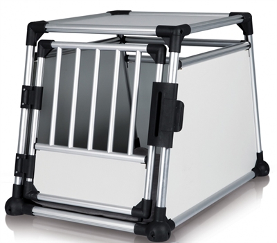 Trixie transportbox aluminium | m-l 63x65x90 cm