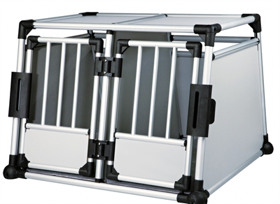 Trixie transportbox dubbel aluminium | 93x64x88 cm