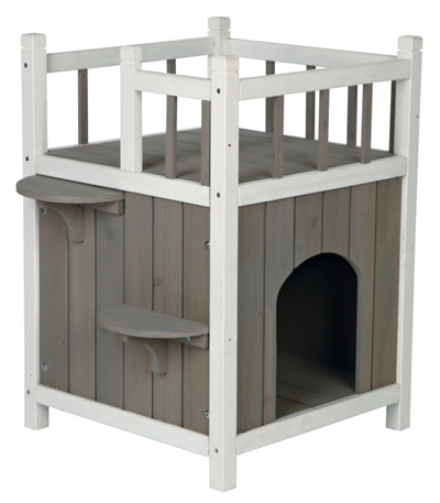 Trixie kattenhuis cat's home | grijs/wit 45x65x45 cm