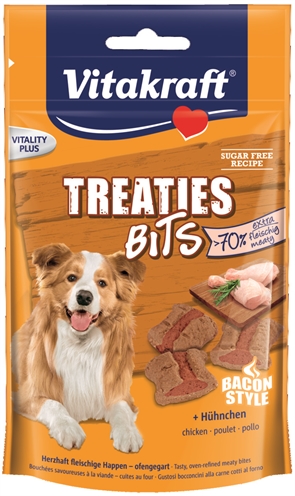 Vitakraft treaties bits kip | 120 gr snack voor honden