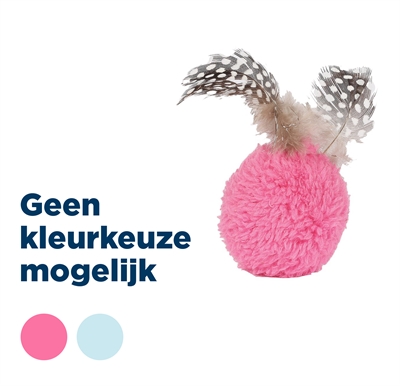 Happy pet dotties bal met veren assorti