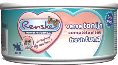 Renske vers vlees maaltijd kat verse tonijn paté graanvrij