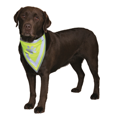 Trixie reflecterende bandana geel | xs-s 22-28 cm 2 st