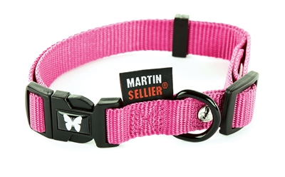 Martin halsband verstelbaar nylon roze | 20-30x1 cm