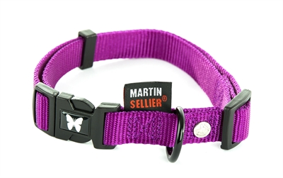 Martin halsband verstelbaar nylon paars | 30-45x1,6 cm