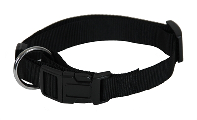Martin halsband basic nylon | zwart 30-45x1,6 cm