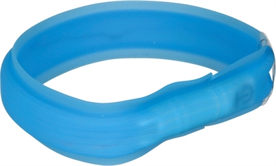 Trixie lichtgevende halsband hond | oplaadbaar blauw 30mm x 70cm 2 st