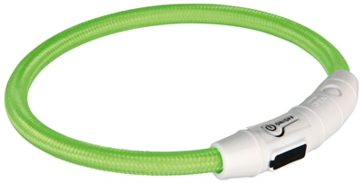 Trixie lichtgevende halsband hond flash | groen 65x0,7 cm