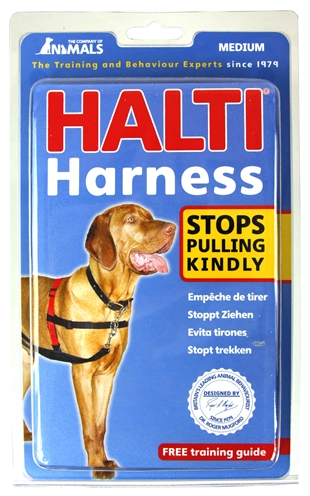 Halti harness zwart | medium hondenharnas