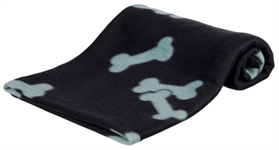 Trixie honden dekens | beany fleece zwart 100x70cm