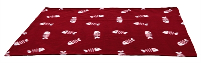 Trixie beany fleece hondendeken | bordeaux 100x70 cm