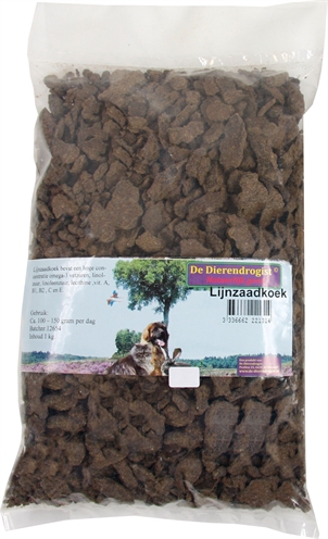 Dierendrogist lijnzaadkoek | 1 kg dierendrogist snack