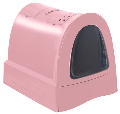 Imac kattenbak zuma | roze 40x56x42,5 cm met schuiflade