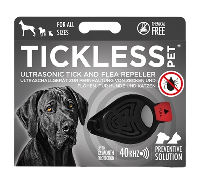 Tickless tick afweer voor hond en kat | zwart