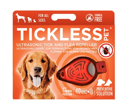 Tickless teek en vlo afweer voor hond en kat | fluoriseren oranje