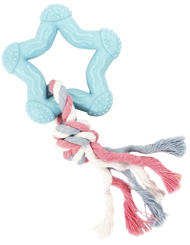 Little rascals bijt ster blauw / roze / wit | 15x8x2 cm