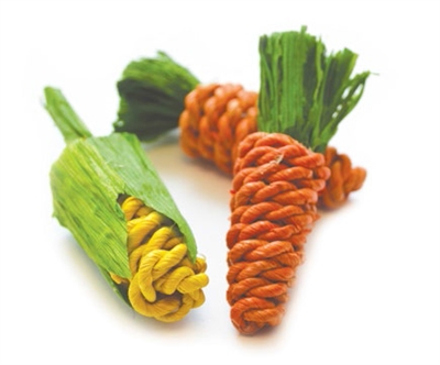 Critter's choice happy pet sisal wortels en mais mini | 10x3x3 cm 3 st