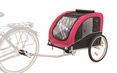 Trixie hondenfietskar zwart / rood | 80x75x86 cm