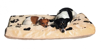 Trixie hondenkussen gino pootprint | 120x75 cm beige/lichtbruin