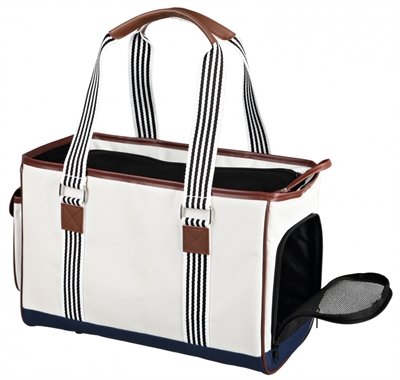 Trixie hondentas elisa wit / blauw | 20x26x41 cm
