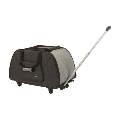 Trixie reismand trolley | zwart/lichtgrijs 67x34x43 cm