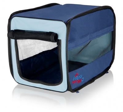 Trixie reismand twister | opvouwbaar donkerblauw / lichtblauw 50x52x76 cm