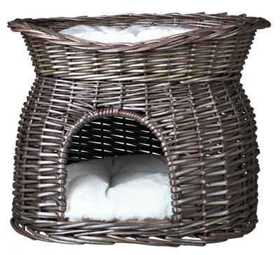 Trixie kattenmand wilg grijs | 54x43x37 cm