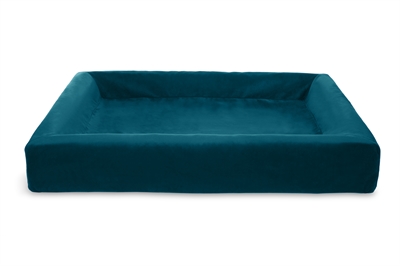 Bia bed royal fluweel hoes voor hondenmand petrol
