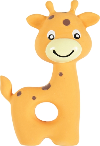 Zolux puppyspeelgoed latex giraffe | oranje 7,5x3,5x10 cm