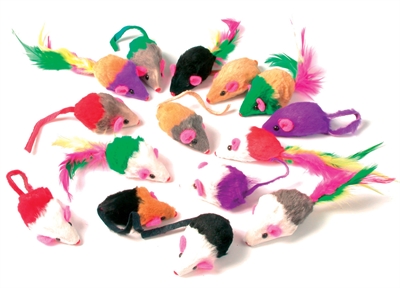 Zolux kattenspeelgoed bontmuisjes assorti | 24 st