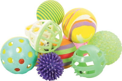 Zolux kattenspeelgoed multi assorti | 4 cm, 10 st