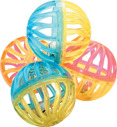 Zolux kattenspeelgoed bal twist assorti | 4 cm, 4 st