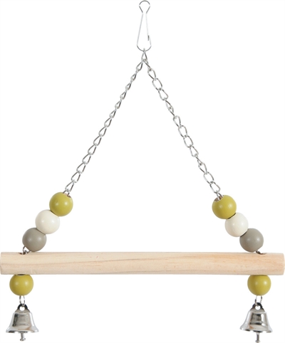 Zolux schommel hout met kralen & belllen | 10x22x26 cm