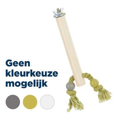 Zolux zitstok hout met touw assorti